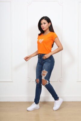 Polo para mujer crop top modelo huellitas