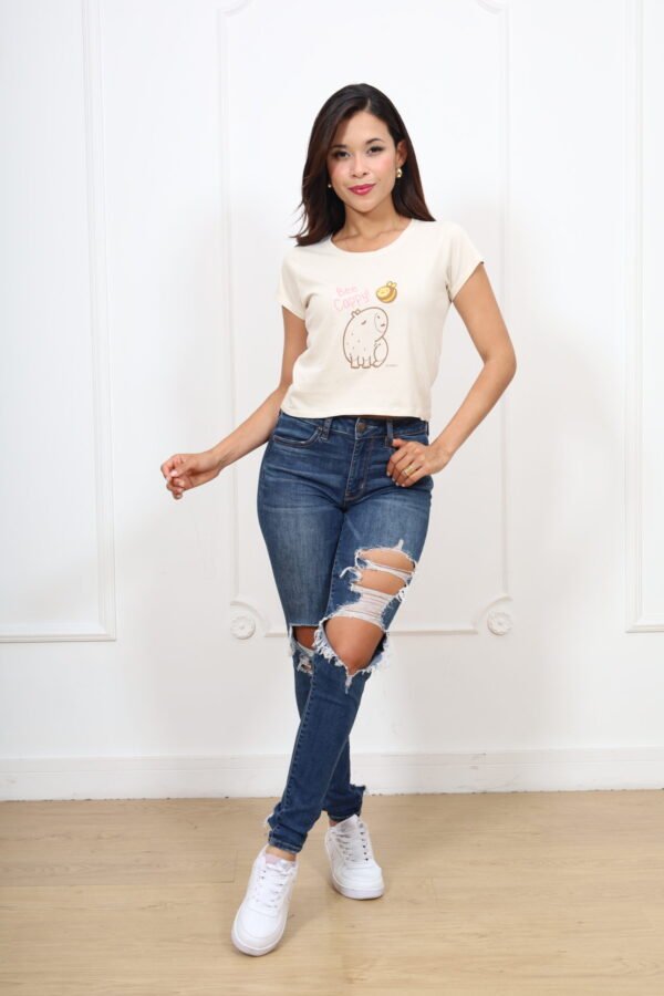 Polo para mujer Crop Top Modelo Capibara