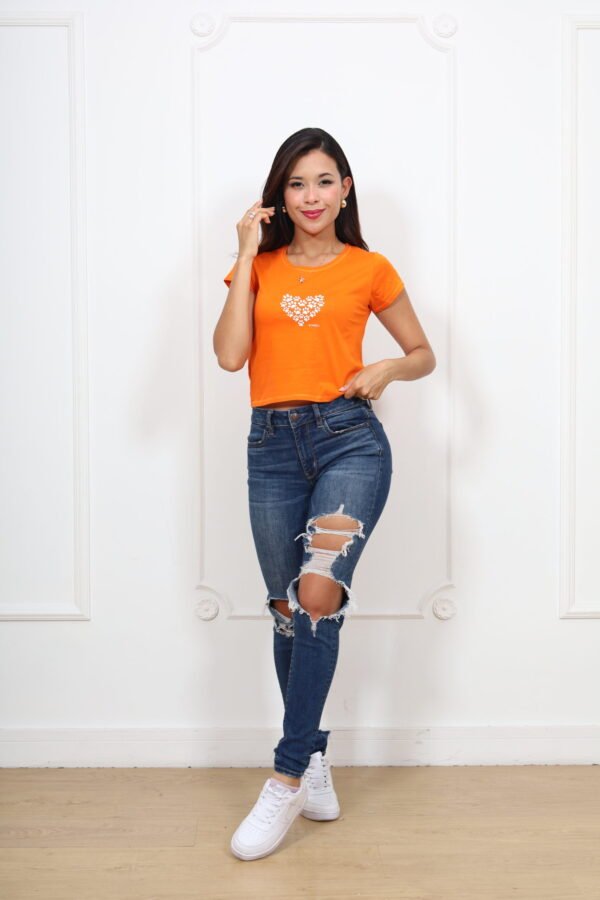 Polo para mujer crop top modelo huellitas - Imagen 5