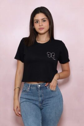 Polo para Mujer Crop Top  Mariposa