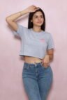 Polo para Mujer Crop Top  Fresa