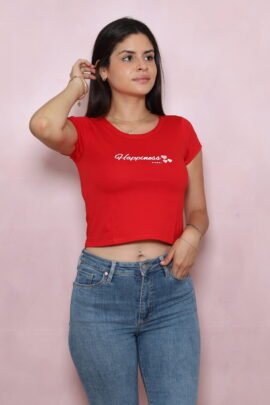 Polo para mujer Crop Top Modelo Hapines