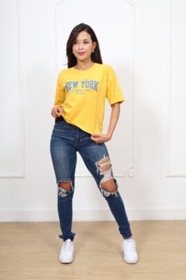 Polo para Mujer Crop Top modelo New York