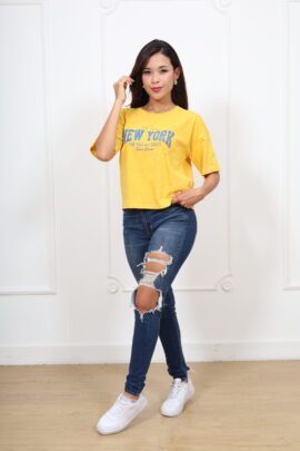 Polo para Mujer Crop Top modelo New York