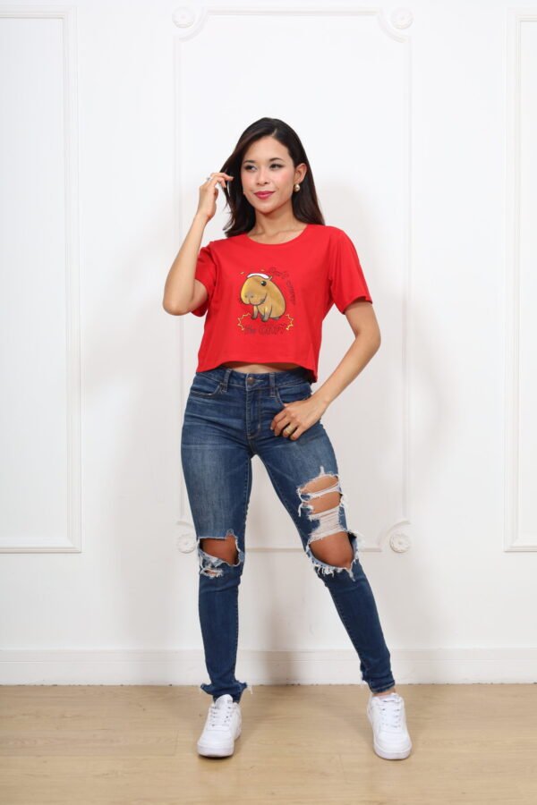 Polo para Mujer Crop top Modelo Capibara - Imagen 2