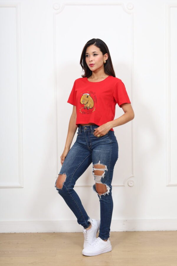 Polo para Mujer Crop top Modelo Capibara - Imagen 3